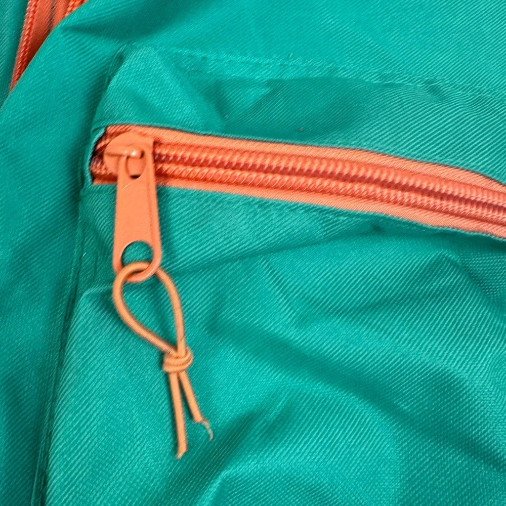 Vibrant‎ Green and Orange Backpack with Classic Design